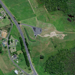 Satellite imagery of Te Wheoro Redoubt, NZ