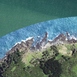 Satellite imagery of Haupara Point, NZ