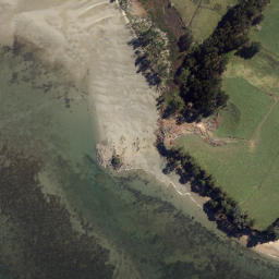 Satellite imagery of Matakana Point (Flax Point), NZ