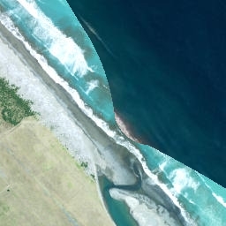 Satellite imagery of Hine Tokata Rock, NZ