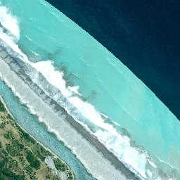 Satellite imagery of Hine Tokata Rock, NZ