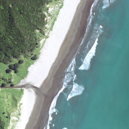 Satellite imagery of Waikori Bluff, NZ