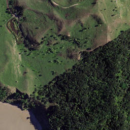 Satellite imagery of Motukokako Point, NZ