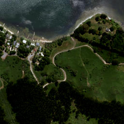Satellite imagery of Tahunaroa Point, NZ