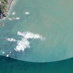 Satellite imagery of Koutunui Point, NZ