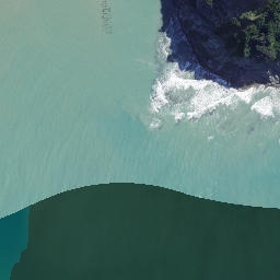 Satellite imagery of Koutunui Point, NZ