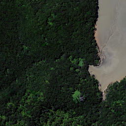 Satellite imagery of Heteri Point, NZ