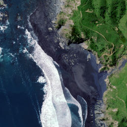 Satellite imagery of Motunau Rocks, NZ