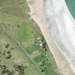 Satellite imagery of Cooks Landing Place 1769, NZ
