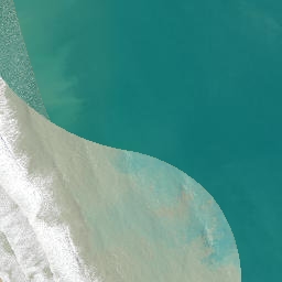 Satellite imagery of Cooks Landing Place 1769, NZ