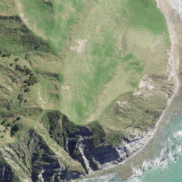 Satellite imagery of Te Karaka Point, NZ