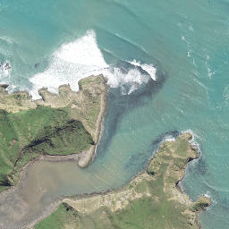Satellite imagery of Cooks Landing Place 1769, NZ