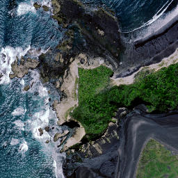 Satellite imagery of Te Reinga Point, NZ