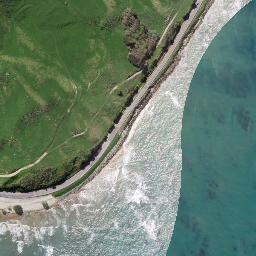 Satellite imagery of Turihaua Point, NZ