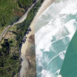Satellite imagery of Makorori Point, NZ