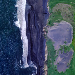 Satellite imagery of Epiha Rocks, NZ