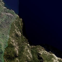 Satellite imagery of Karangahape Cliffs, NZ