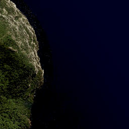 Satellite imagery of Karangahape Cliffs, NZ