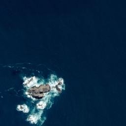 Satellite imagery of Seal Rocks, NZ