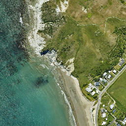 Satellite imagery of Mahia Bluff, NZ