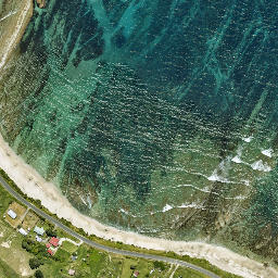 Satellite imagery of Tuahuru Point, NZ