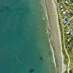 Satellite imagery of Mahia Bluff, NZ