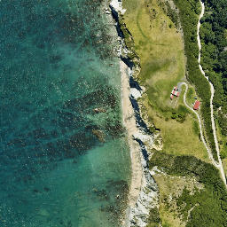 Satellite imagery of Moemoto Head, NZ