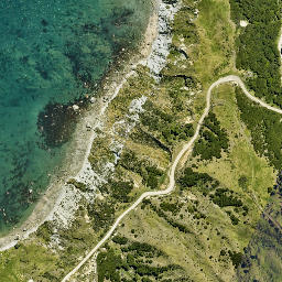Satellite imagery of Kinikini Point, NZ