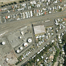 Satellite imagery of Ahuriri Bluff, NZ