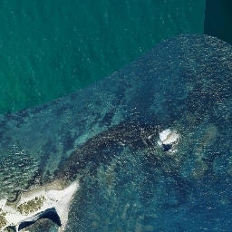 Satellite imagery of Cape Kidnappers, NZ