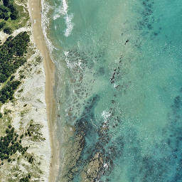 Satellite imagery of Pututaranui, NZ