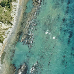 Satellite imagery of Pututaranui, NZ