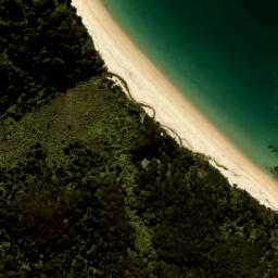 Satellite imagery of Cave Point, NZ