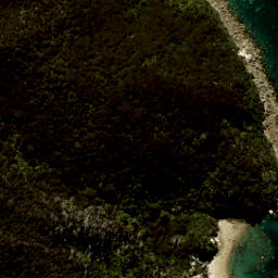 Satellite imagery of Boulder Point, NZ
