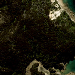 Satellite imagery of Boulder Point, NZ