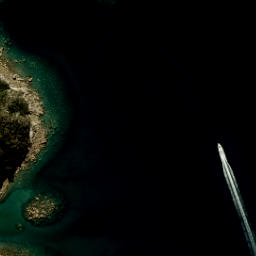 Satellite imagery of Boulder Point, NZ