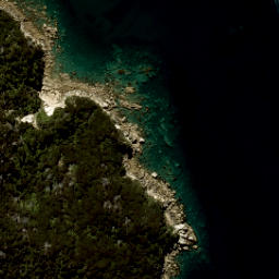 Satellite imagery of Boulder Point, NZ