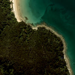Satellite imagery of Tonga Quarry, NZ
