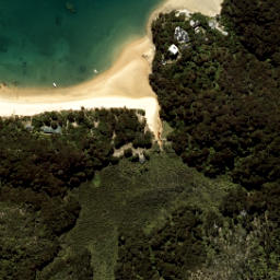 Satellite imagery of Te Karetu Point, NZ