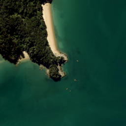 Satellite imagery of Yellow Point, NZ