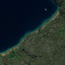Satellite imagery of Yellow Cliffs, NZ