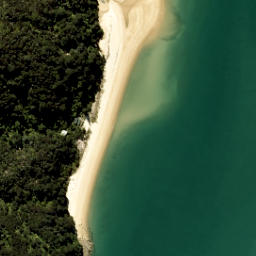 Satellite imagery of Guilbert Point, NZ