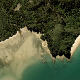 Satellite imagery of Guilbert Point, NZ