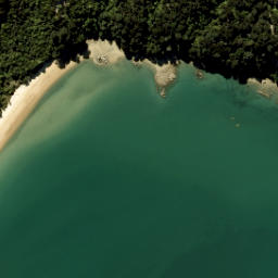 Satellite imagery of Guilbert Point, NZ