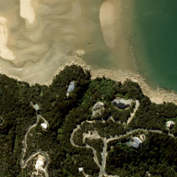 Satellite imagery of Split Apple Rock, NZ