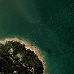 Satellite imagery of Split Apple Rock, NZ