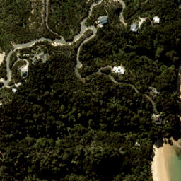 Satellite imagery of Split Apple Rock, NZ