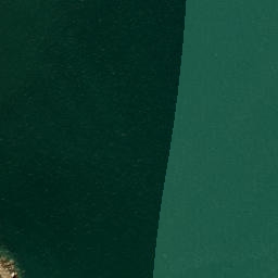 Satellite imagery of Split Apple Rock, NZ