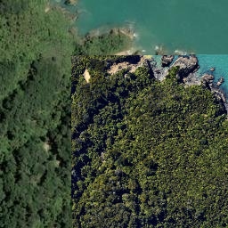Satellite imagery of Taiwhati Point, NZ