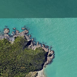 Satellite imagery of Taiwhati Point, NZ